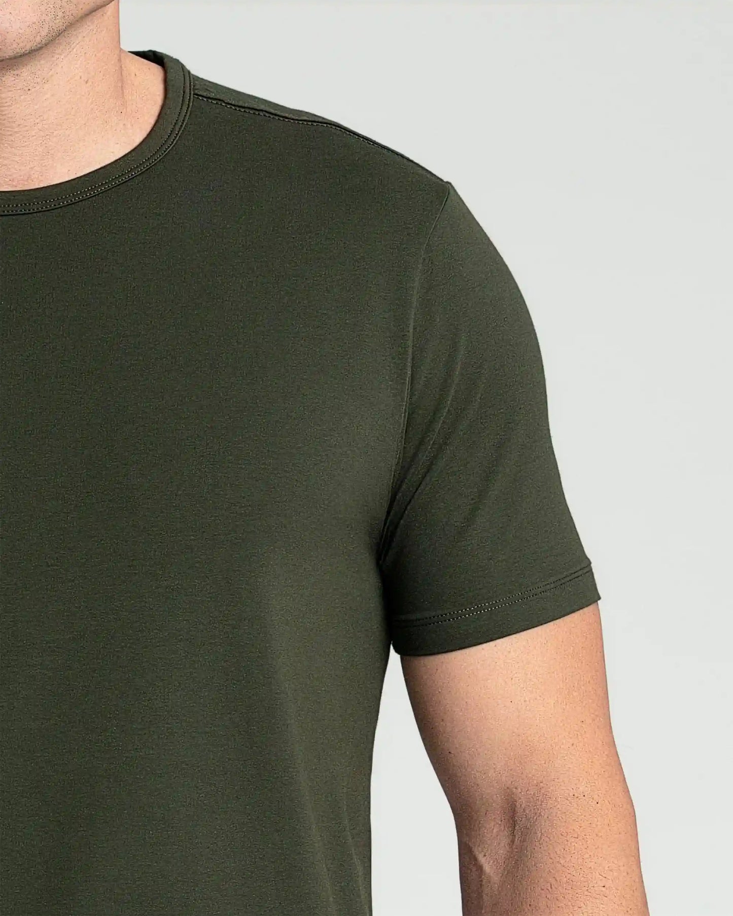 Organic Crew Neck T-Shirt 3 Pack (Relaxed Fit) / Olive