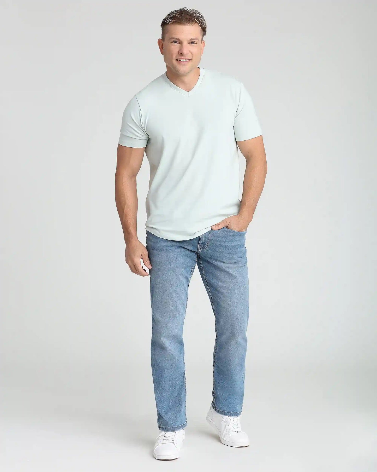 Organic V-Neck T-Shirt 6 Pack (Slim Fit) / Mint