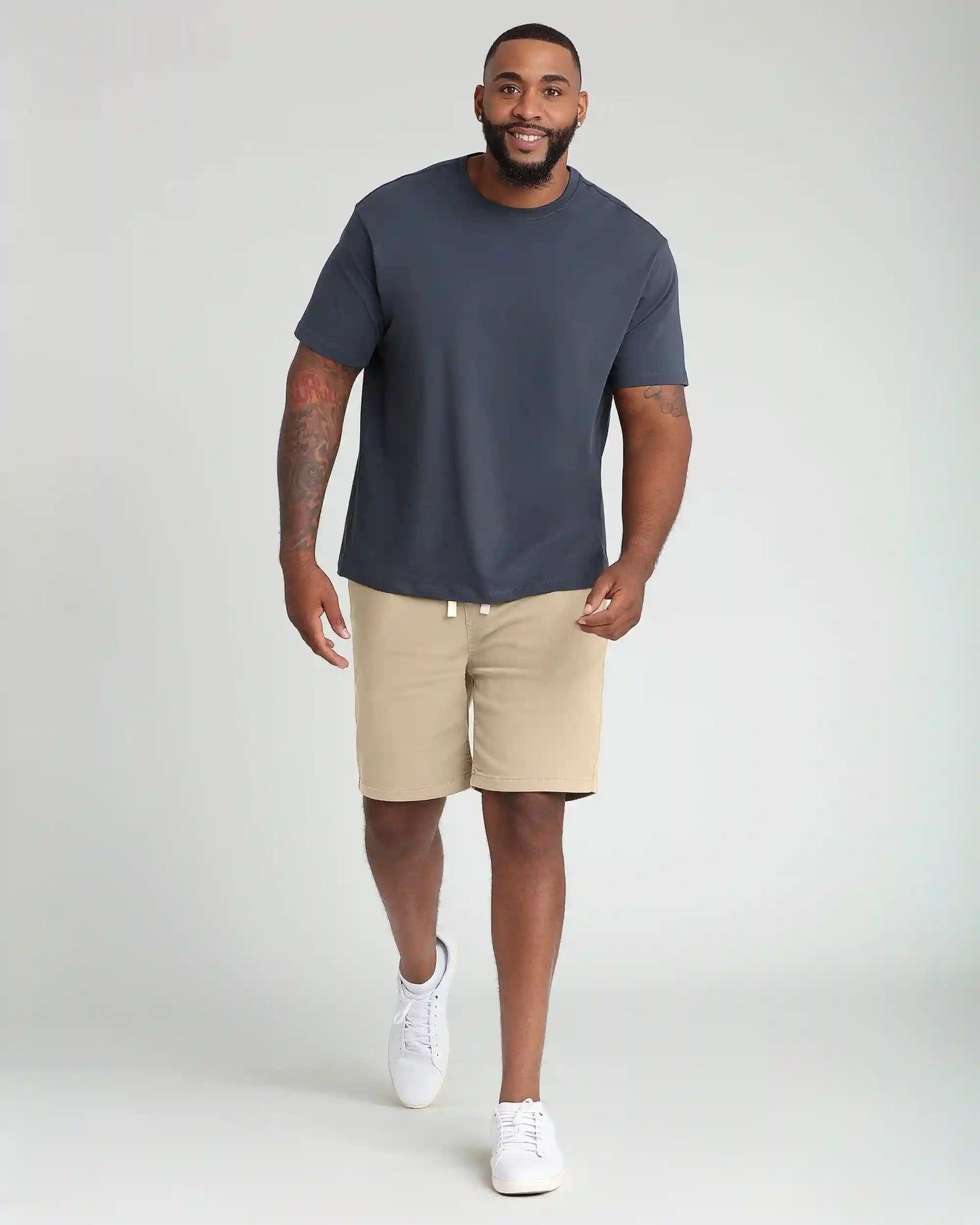 Organic Crew Neck T-Shirt (Relaxed Fit) / Steel