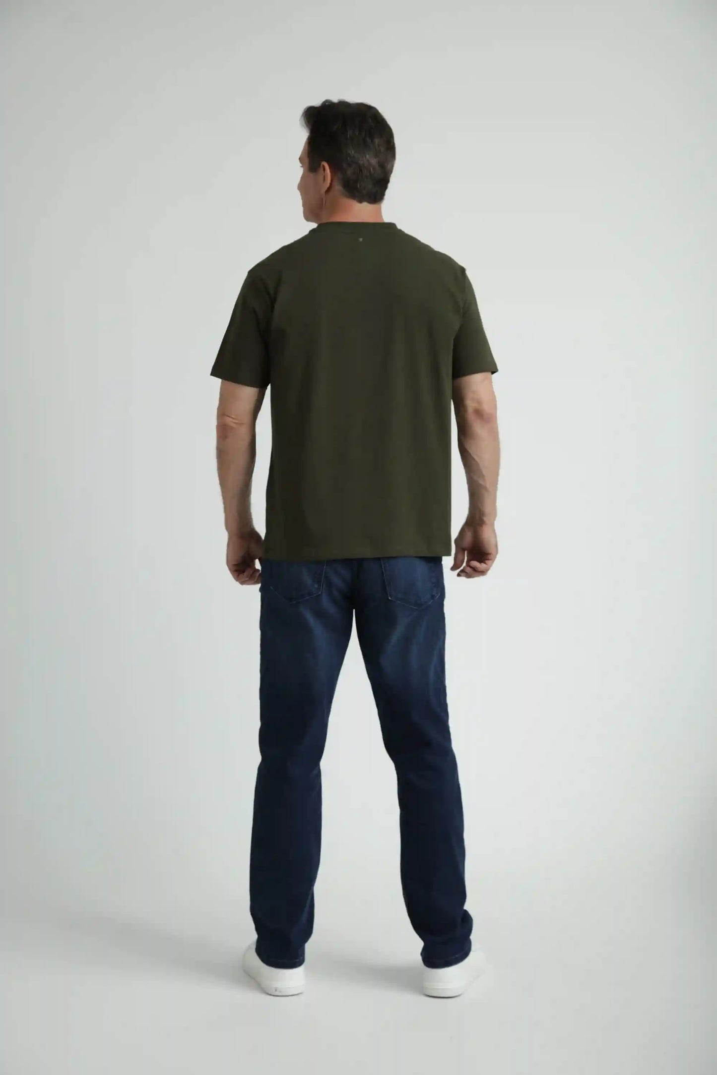 Organic Crew Neck T-Shirt 6 Pack (Relaxed Fit)/ Olive