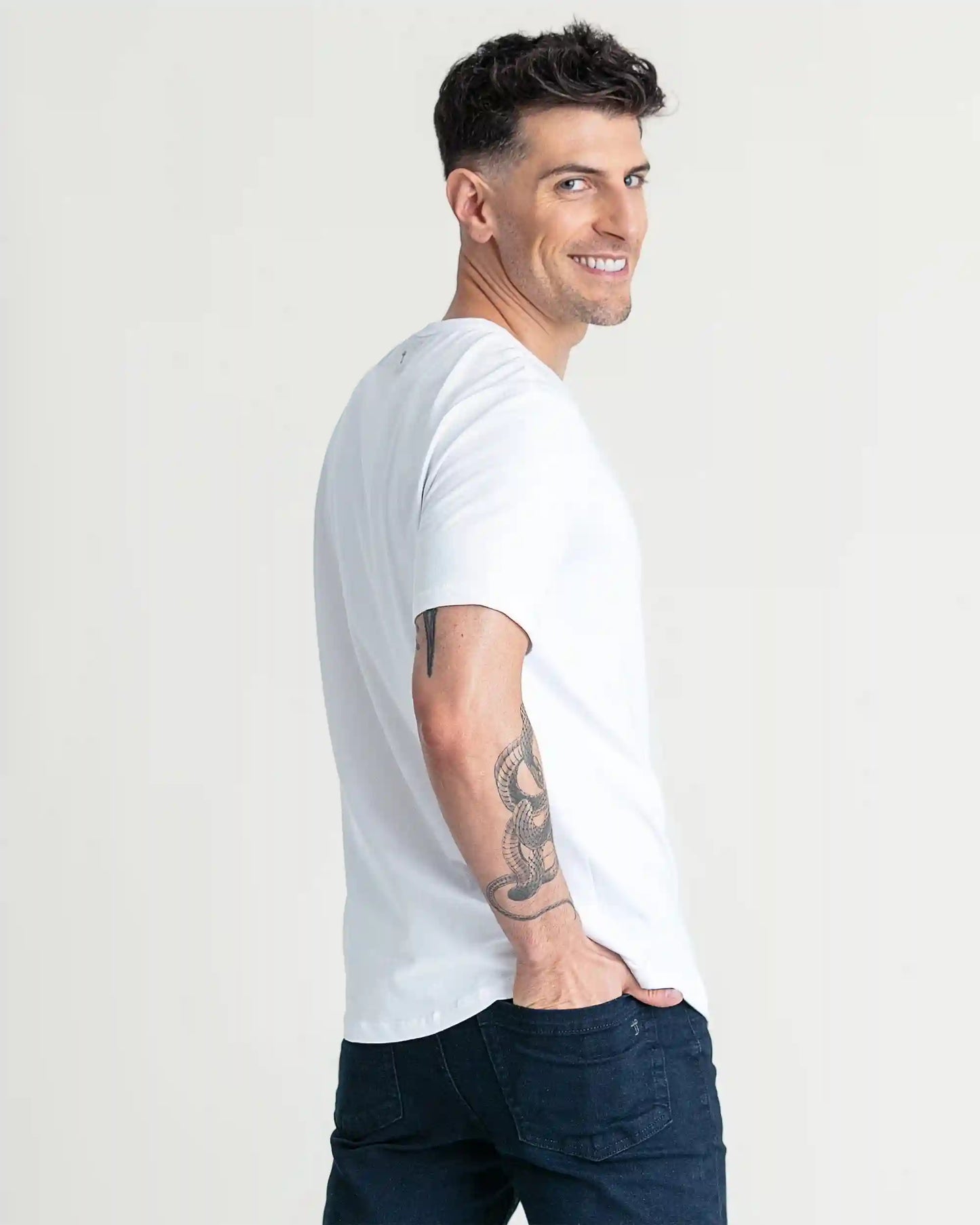 Organic Crew Neck T-Shirt 3 Pack (Slim Fit) / Americana