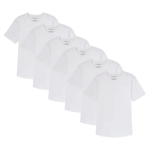 Organic V-Neck T-Shirt 6 Pack (Slim Fit) / White