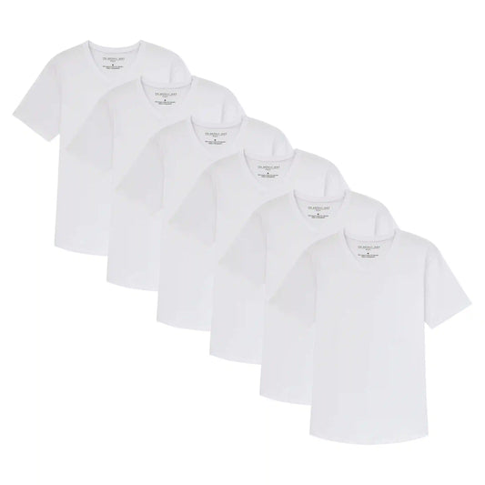 Organic V-Neck T-Shirt 6 Pack (Slim Fit) / White
