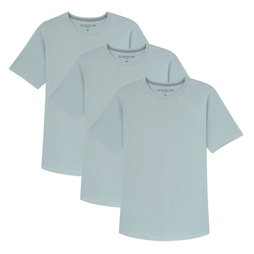 Organic Crew Neck T-Shirt 3 Pack (Slim Fit) / Mint