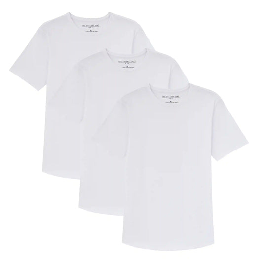 Organic Crew Neck T-Shirt 3 Pack (Slim Fit) / White