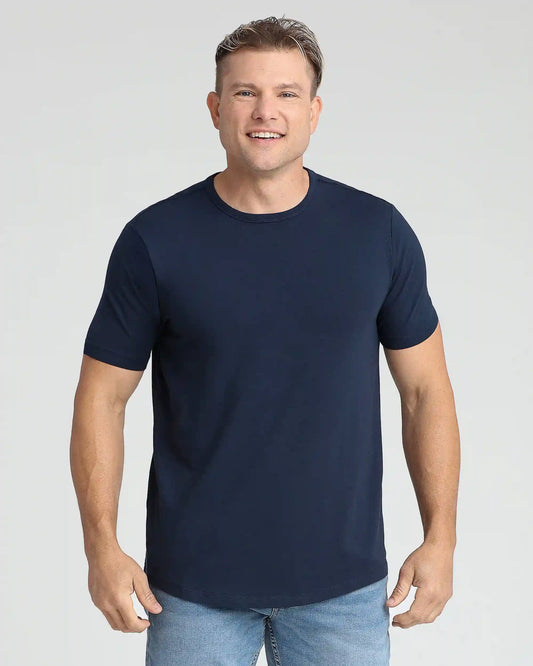 Organic Crew Neck T-Shirt (Slim Fit) / Navy