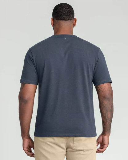 Organic Crew Neck T-Shirt (Relaxed Fit) / Steel