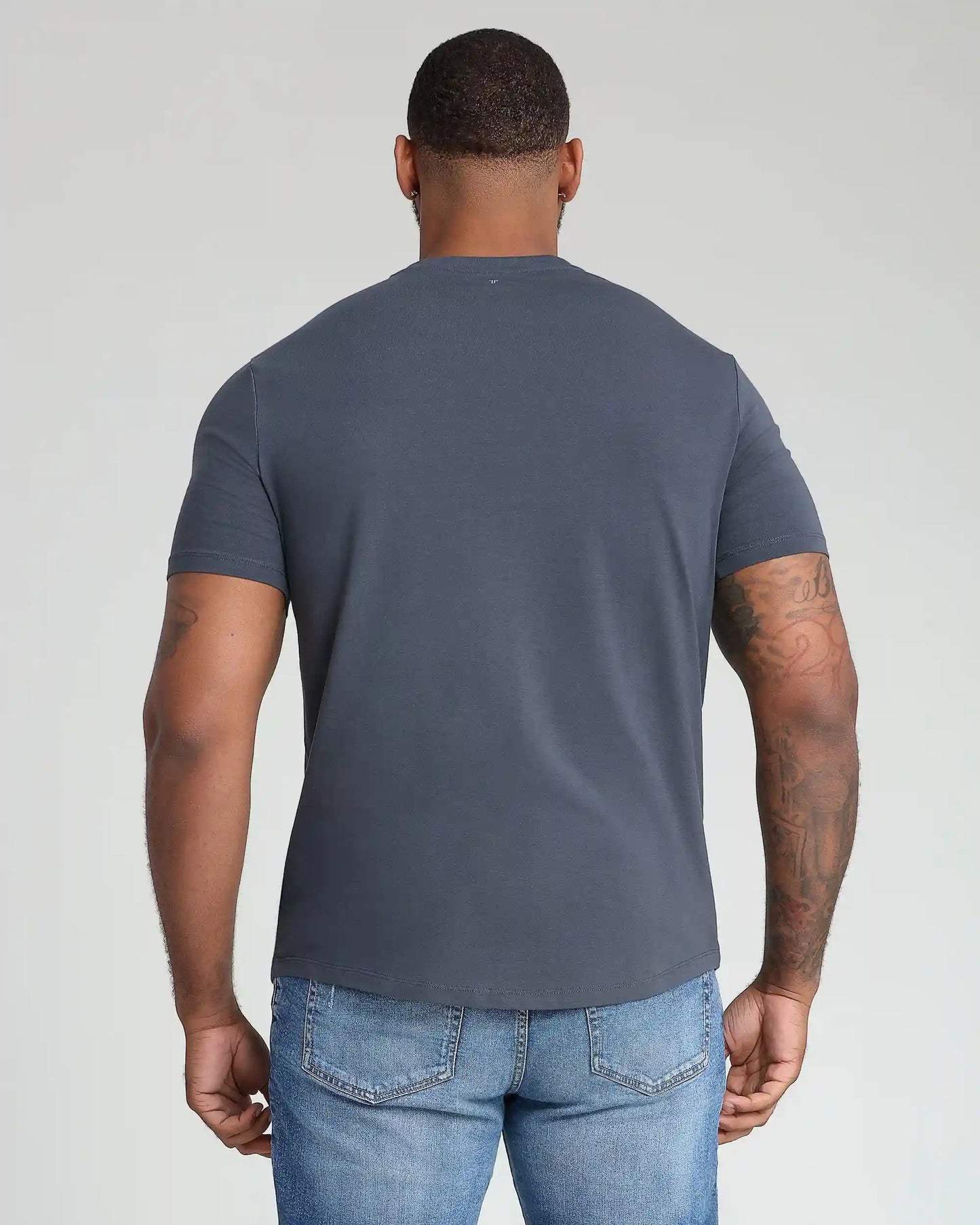 Organic V-Neck T-Shirt 6 Pack (Slim Fit) / Steel
