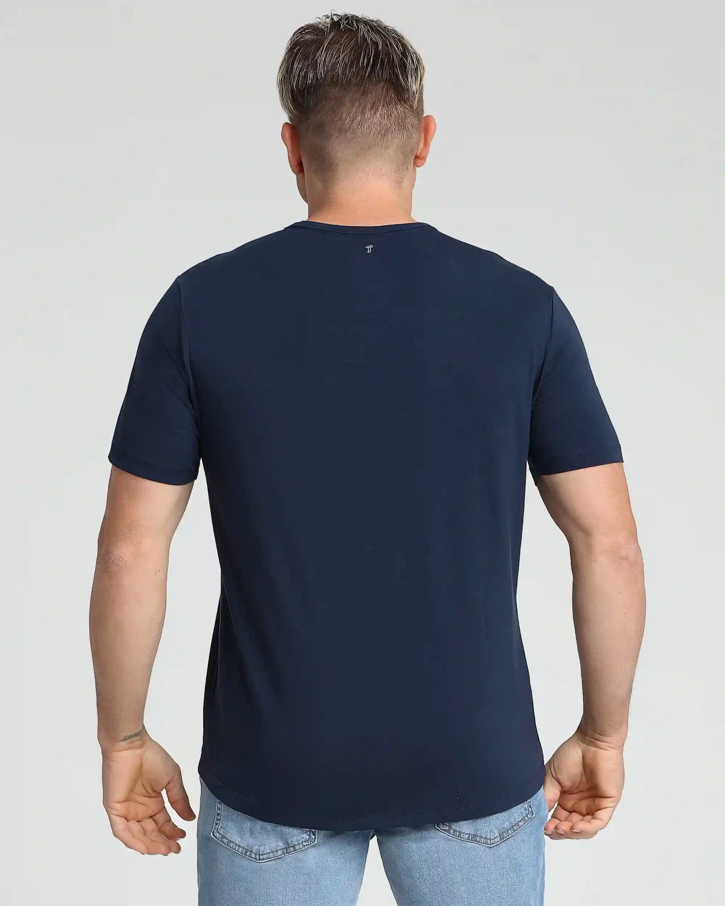 Organic Crew Neck T-Shirt 6 Pack (Slim Fit) / Navy