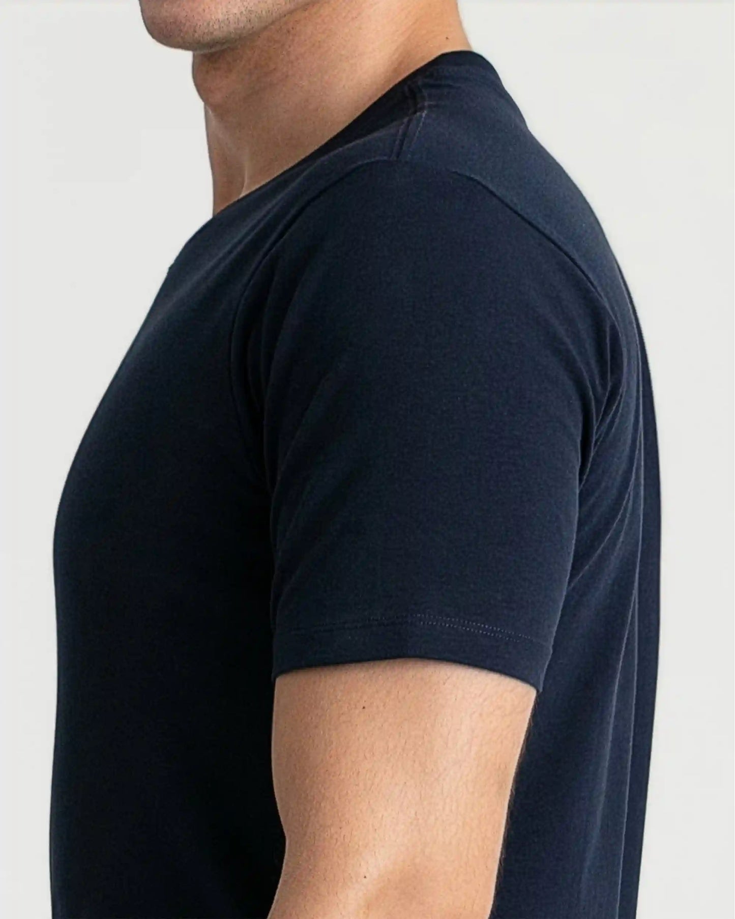 Organic V-Neck T-Shirt 3 Pack (Slim Fit) / Navy