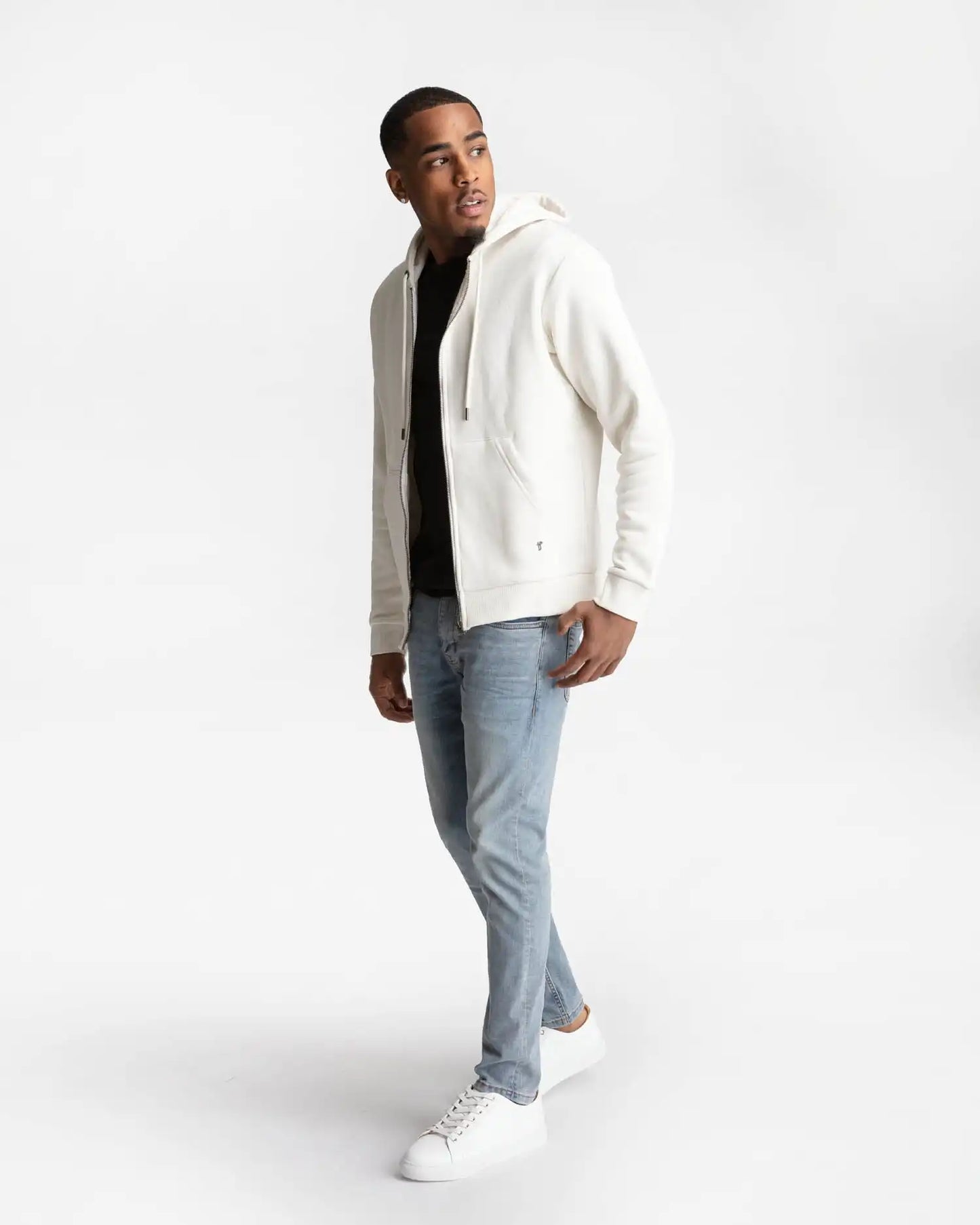 Full Zip Hoodie / Natural
