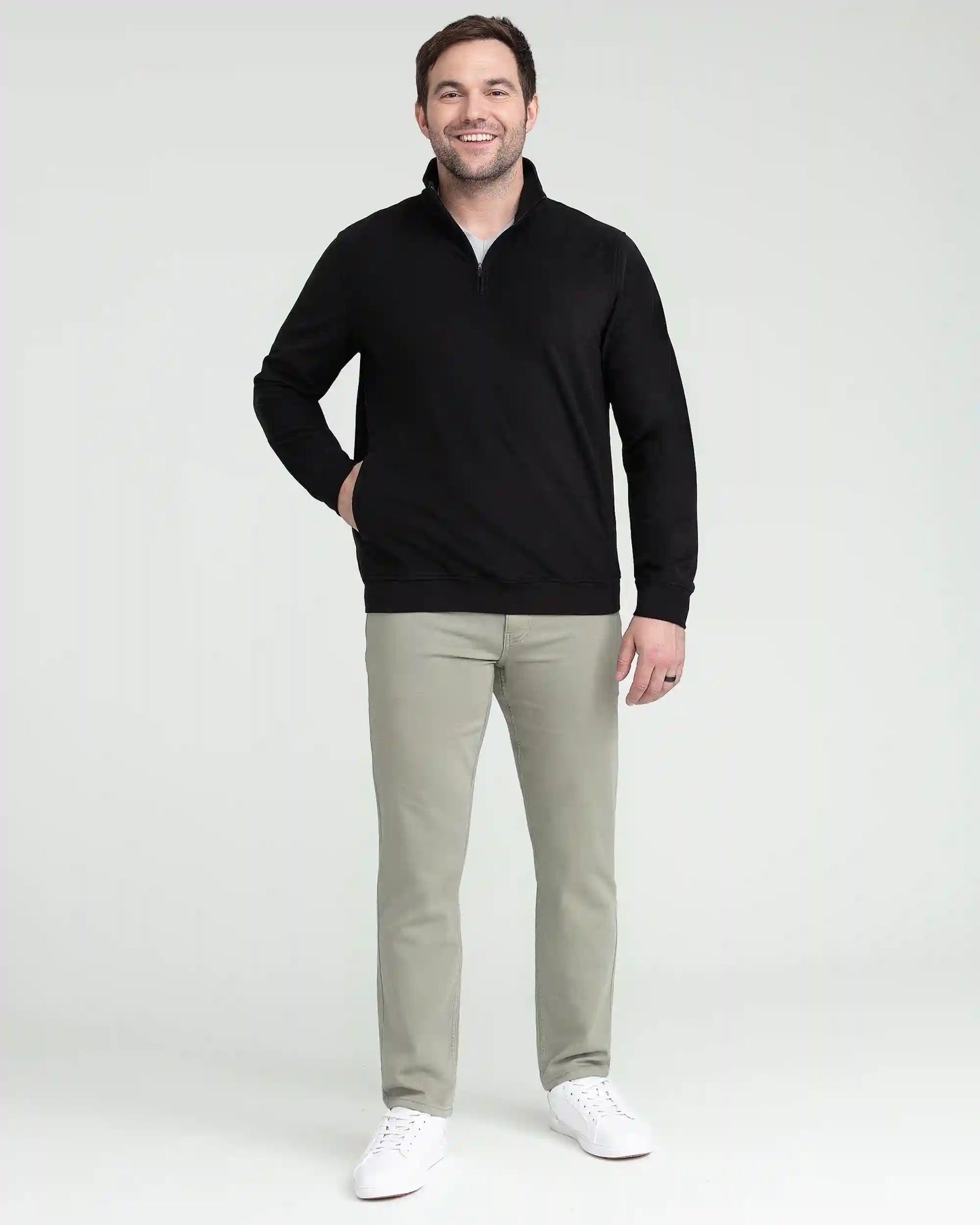 Quarter Zip Pullover / Black