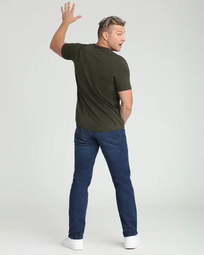 Organic Crew Neck T-Shirt 3 Pack (Relaxed Fit) / Olive