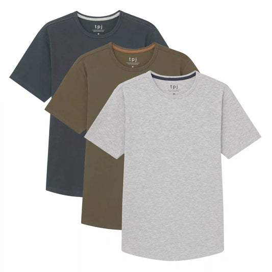 Organic Crew Neck T-Shirt 3 Pack (Slim Fit) / High Line Hues