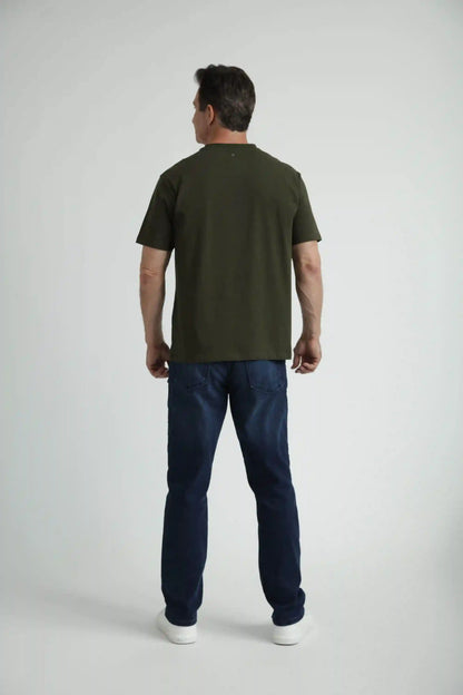 Organic Crew Neck T-Shirt 6 Pack (Relaxed Fit)/ Olive