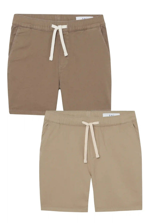 Everyday Comfort Shorts (Slim Fit) / Dark Khaki & Light Khaki
