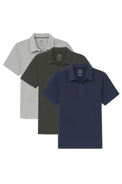 Organic Slim Fit Polo 3 Pack