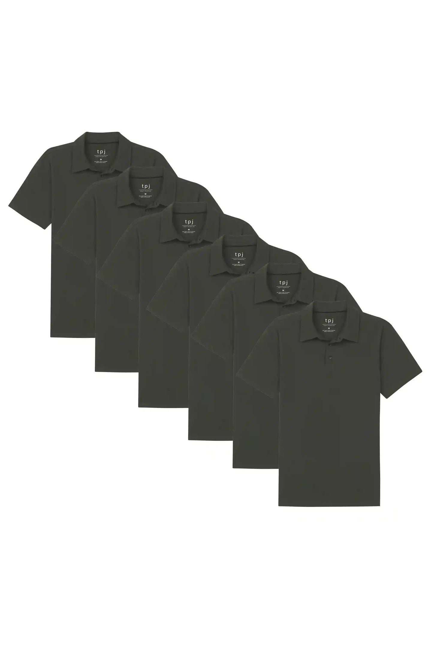 Organic Polo Shirt 6 Pack / Olive