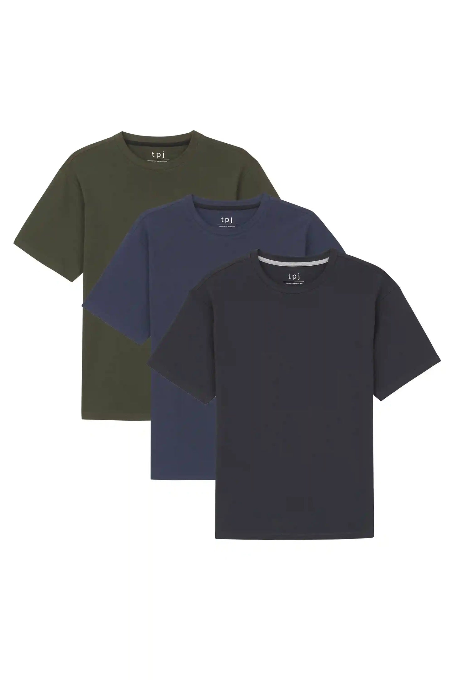 Organic Crew Neck T-Shirt 3 Pack (Relaxed Fit) / Tactical