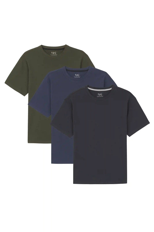 Organic Crew Neck T-Shirt 3 Pack (Relaxed Fit) / Tactical