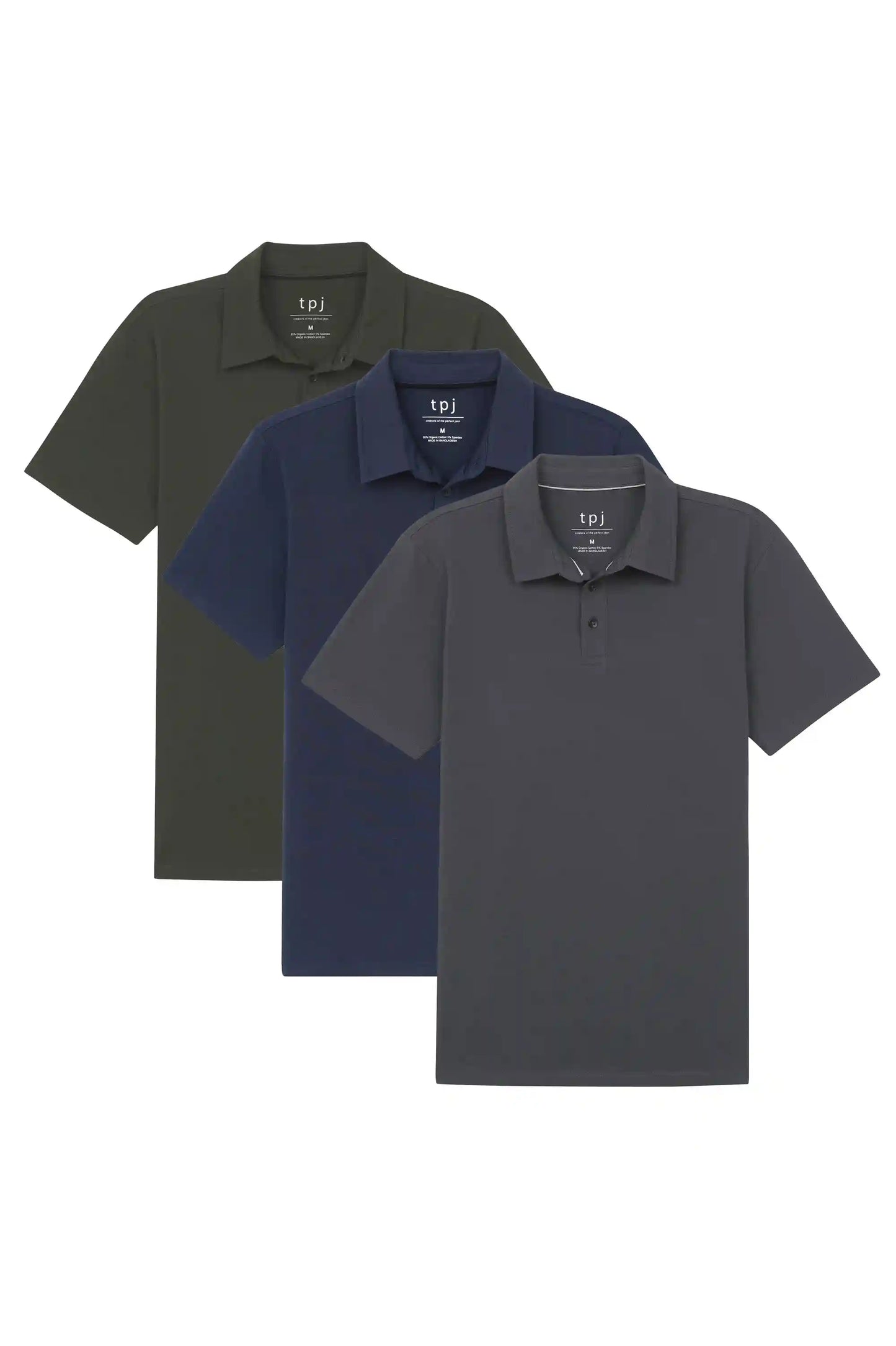 Organic Slim Fit Polo 3 Pack
