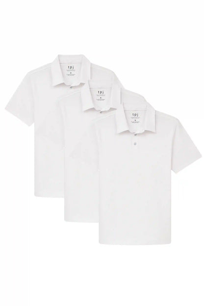Organic Polo Shirt 3 Pack / White